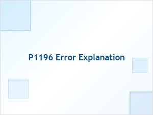 P1196 Error Explanation and Meaning